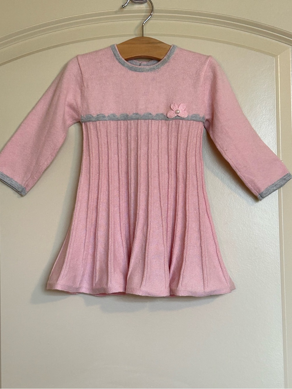 6-9M Mayoral Newborn Pleated Sweater Dress
